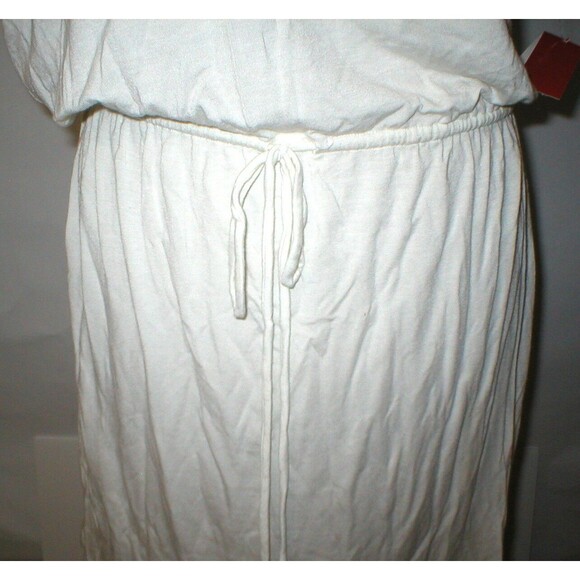 NWT New Josie by Natori Small S White Womens Cover up Dress Mesh Back Tie Soft - Picture 5 of 6